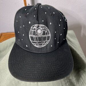 Star Wars Lucasfilm Black Embroidered Death Star & Star Ship Hat